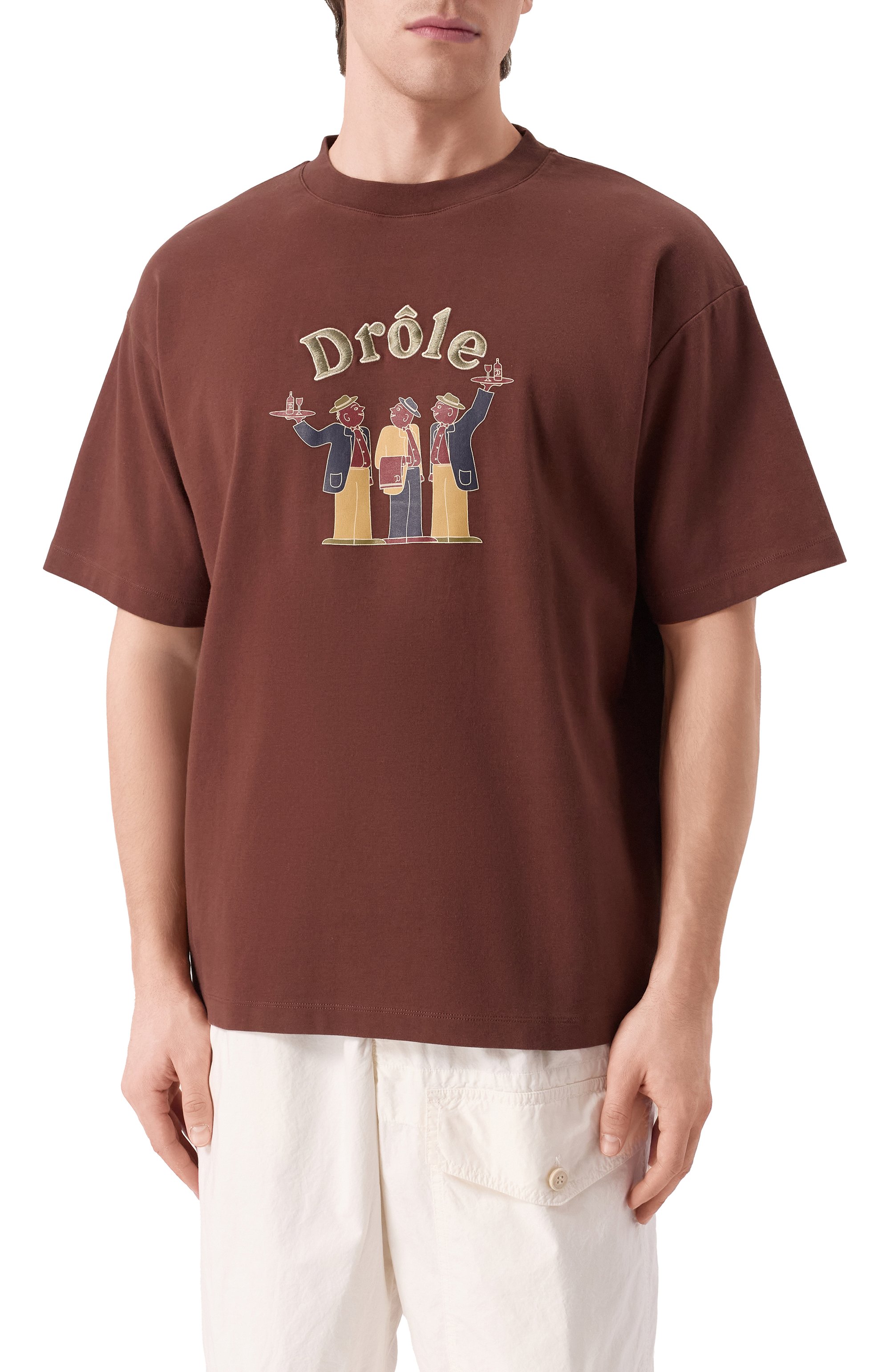 Хлопковая футболка DROLE DE MONSIEUR, арт. E-TS216-C0002-DBN, фото 3