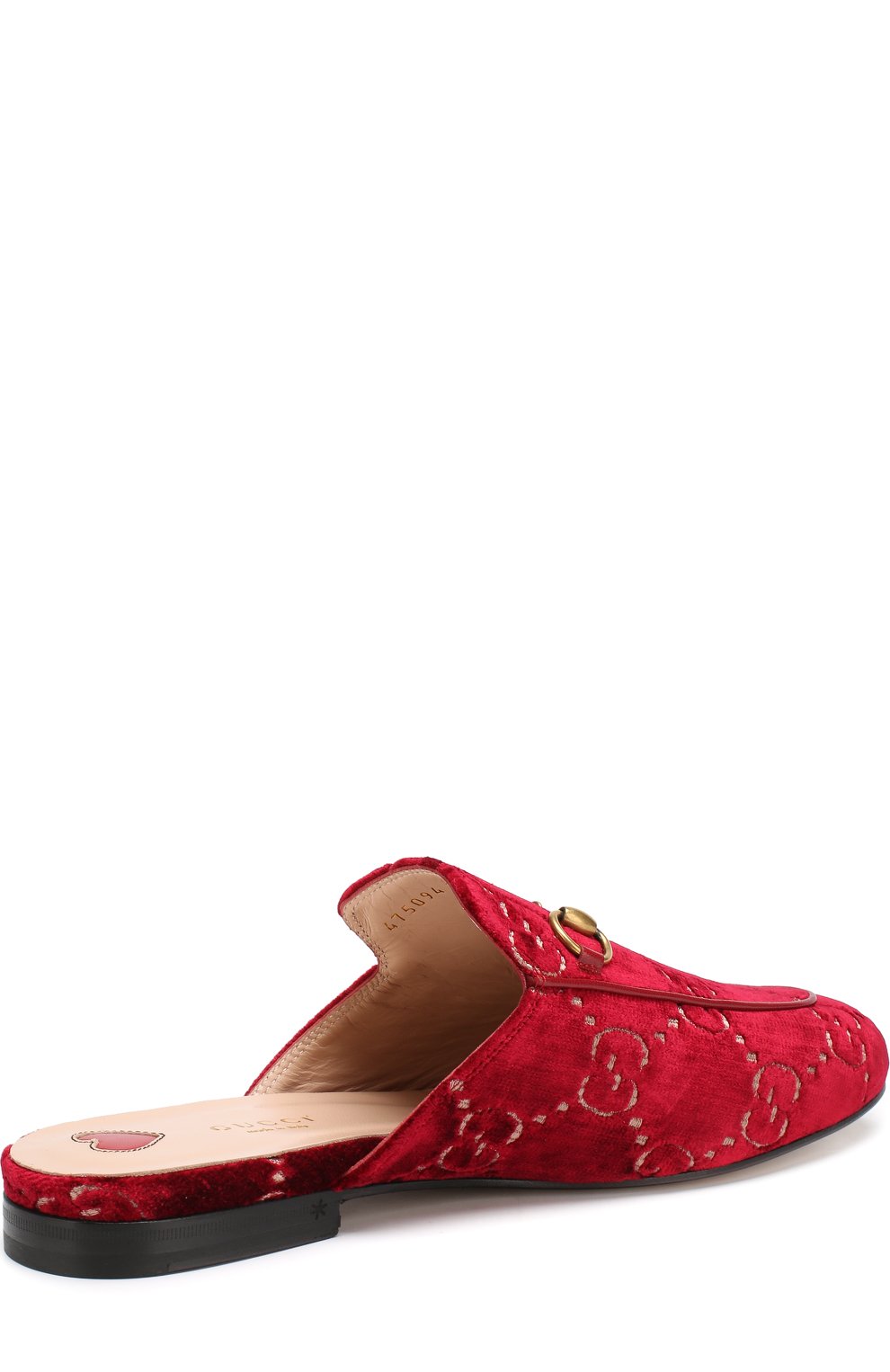 Бархатные сабо princetown gg с пряжкой-трензелем GUCCI, арт. 475094/9JT20, фото 4