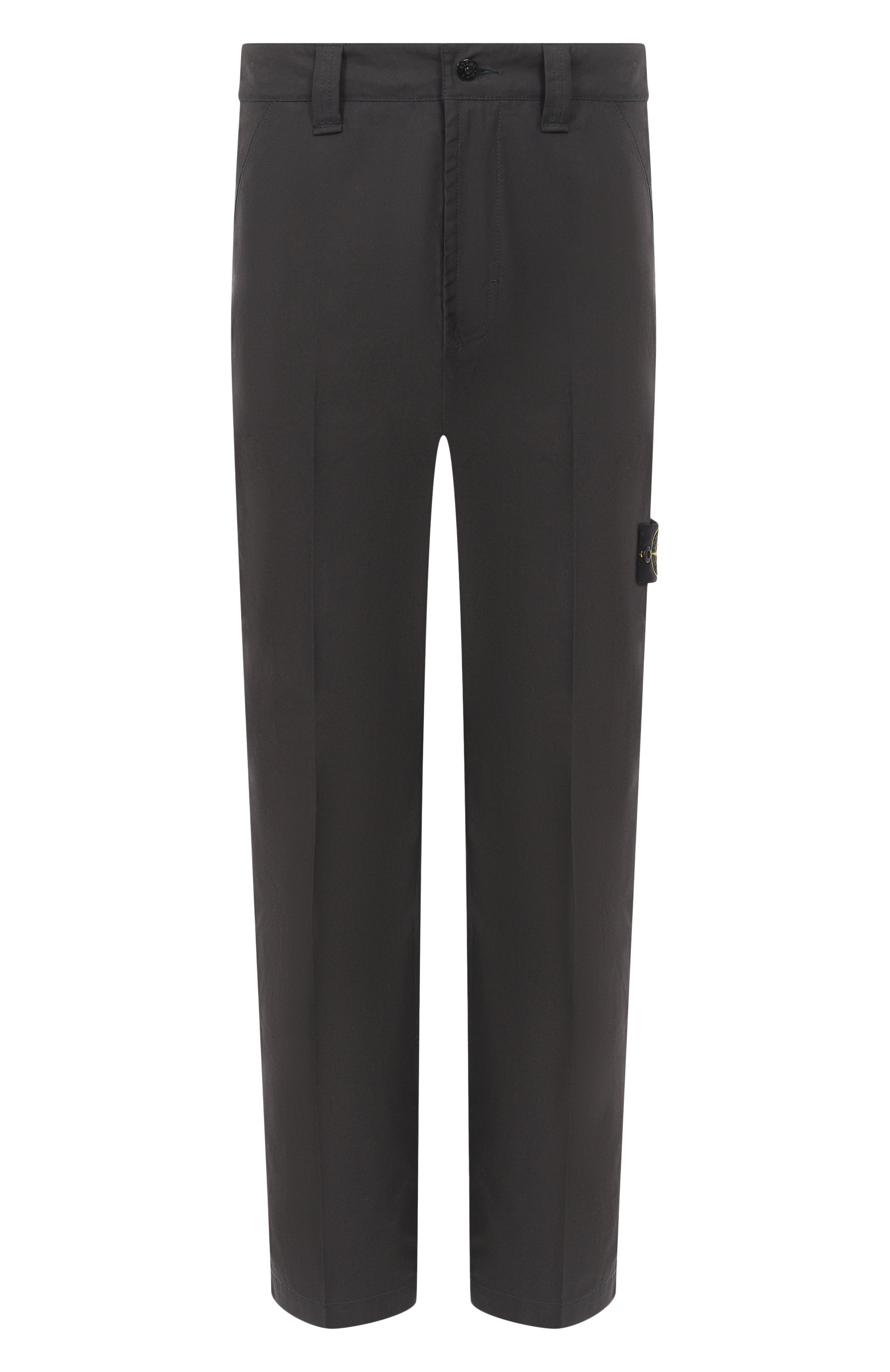 Хлопковые брюки STONE ISLAND темно-серого цвета по цене 47500 руб., арт. K1S153100015/S0011, фото 1 Хлопковые брюки STONE ISLAND, арт. K1S153100015/S0011, фото 1