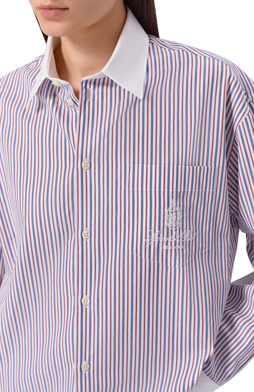 Хлопковая рубашка Sporty and Rich SI011508302ST233 Разноцветный  SI011508302ST233 Фото 5