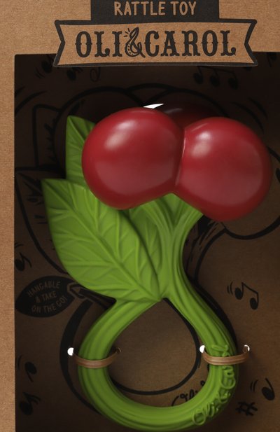 Погремушка-прорезыватель cherry rattle toy OLI&CAROL, арт. L-RATTLE-CHERRY, фото 2