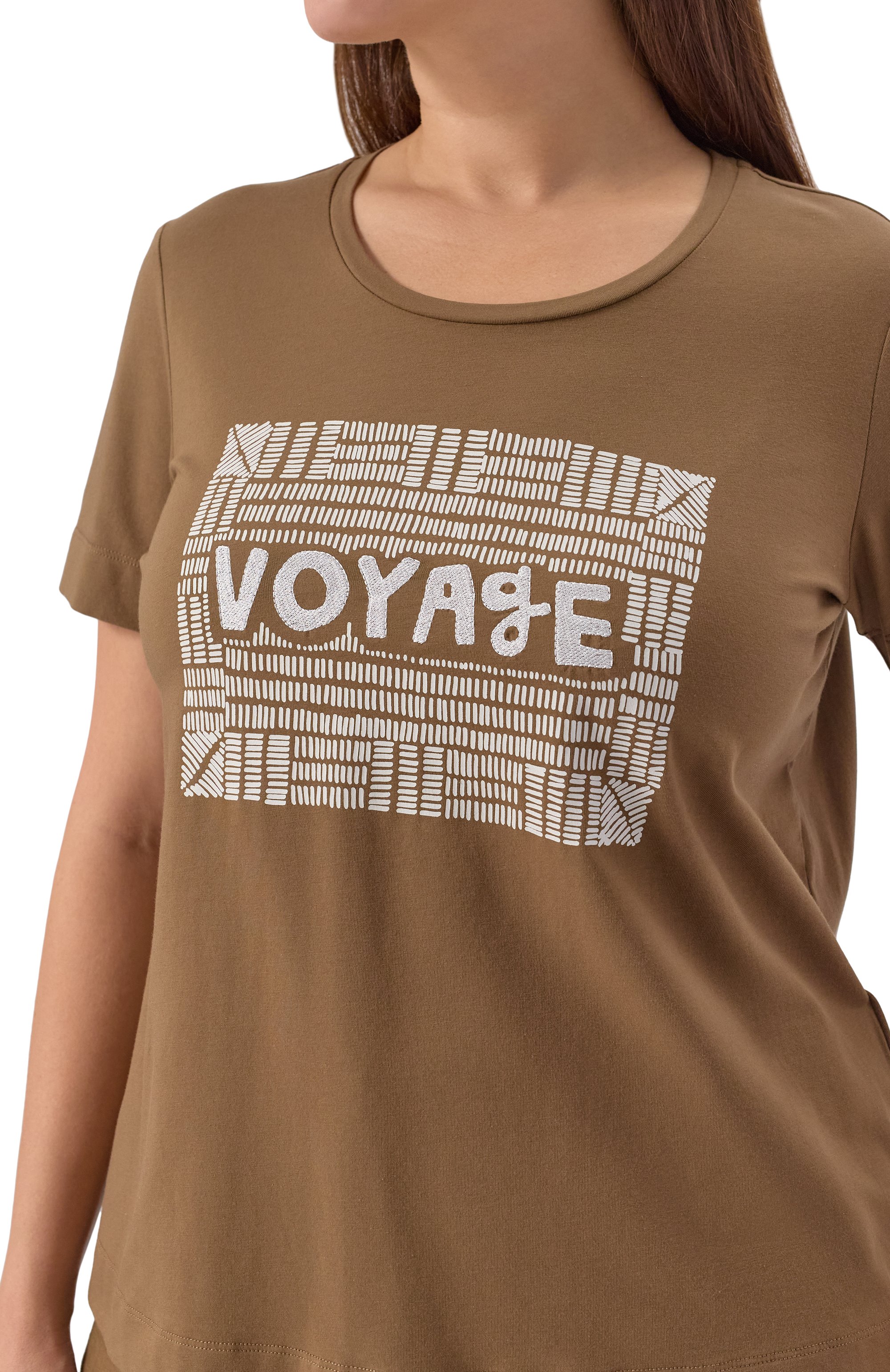 Хлопковая футболка MARINA RINALDI VOYAGE, арт. AXE, фото 5