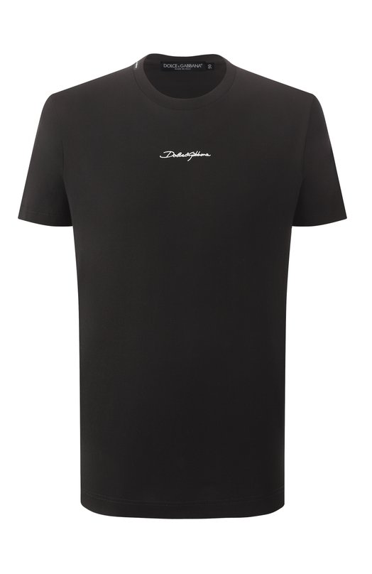 Хлопковая футболка Dolce & Gabbana G8RN8Z/G7NUB Чёрный G8RN8Z/G7NUB