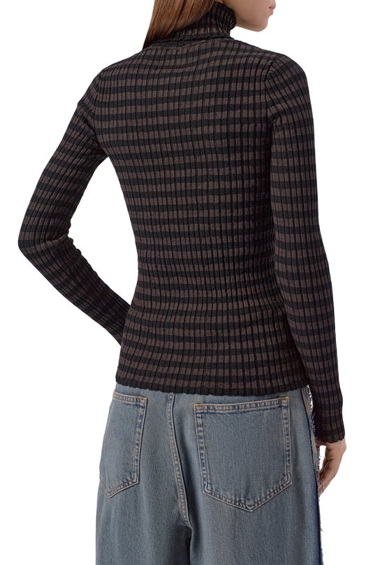 Водолазка из вискозы MM6 S62HA0099/M13186 Коричневый  S62HA0099/M13186 Фото 4