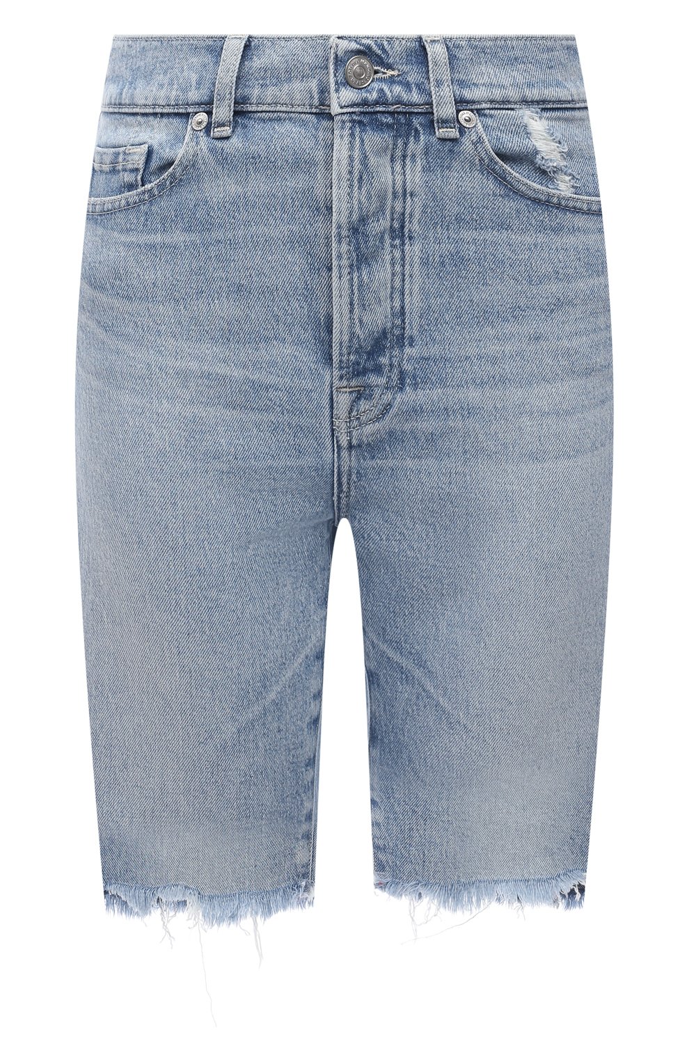 Джинсовые шорты 7 FOR ALL MANKIND голубого цвета по цене 18300 руб., арт. JS0SC100BA, фото 1 Джинсовые шорты 7 FOR ALL MANKIND, арт. JS0SC100BA, фото 1