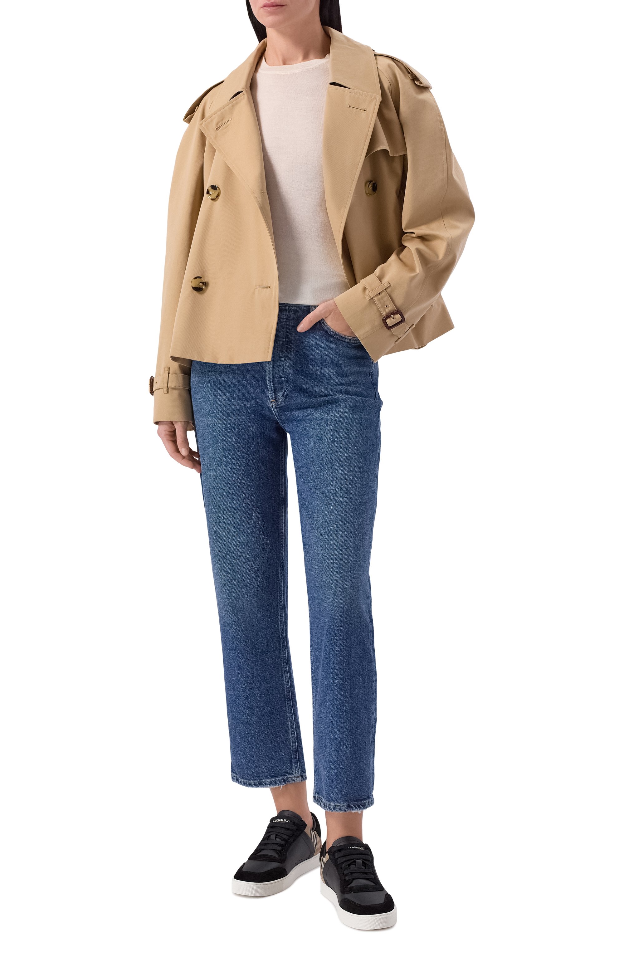 Комбинированные кеды BURBERRY, арт. 8070818, фото 3