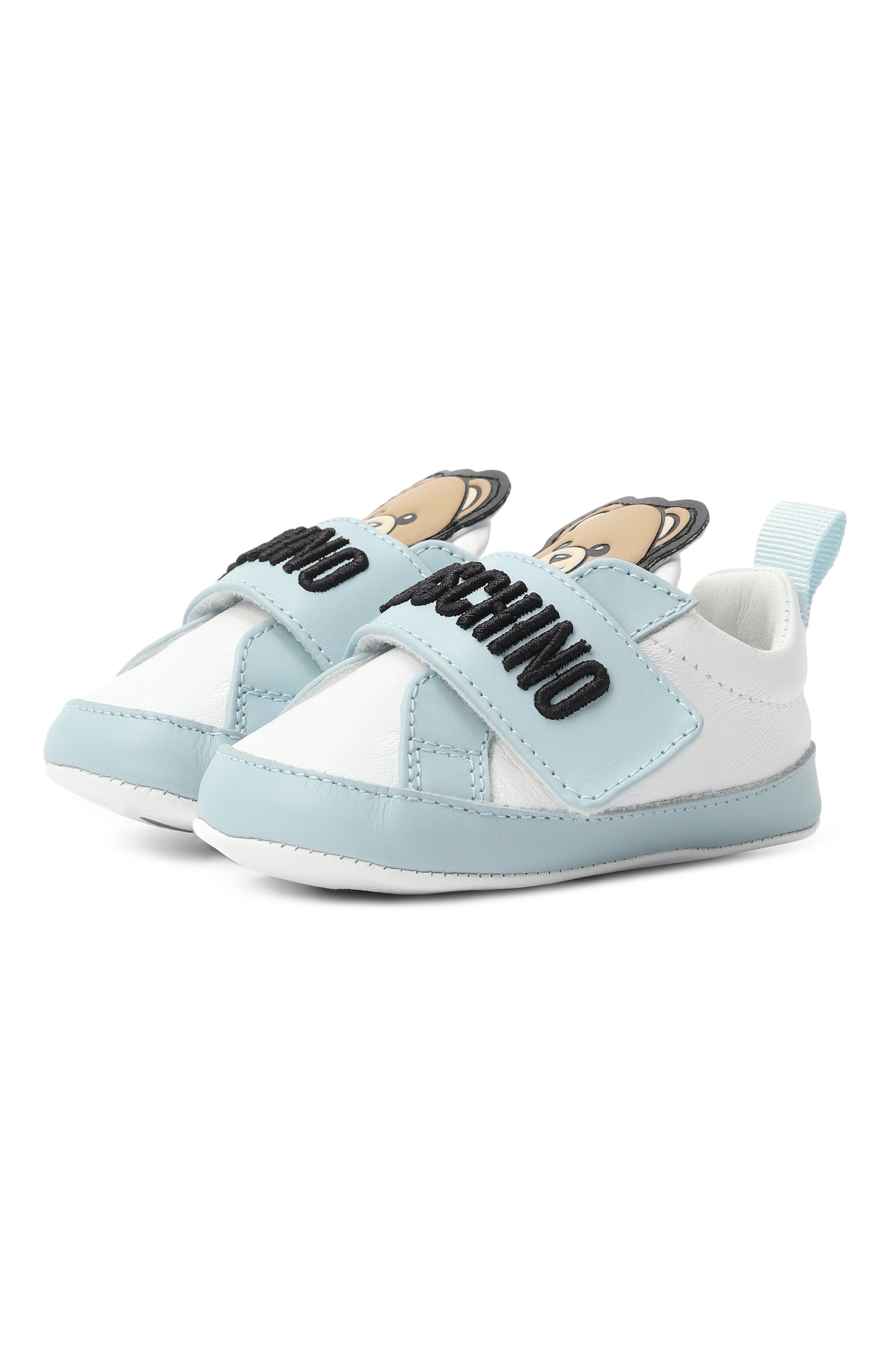 Кожаные пинетки MOSCHINO, арт. 81811/VAR2/15-19, фото 1