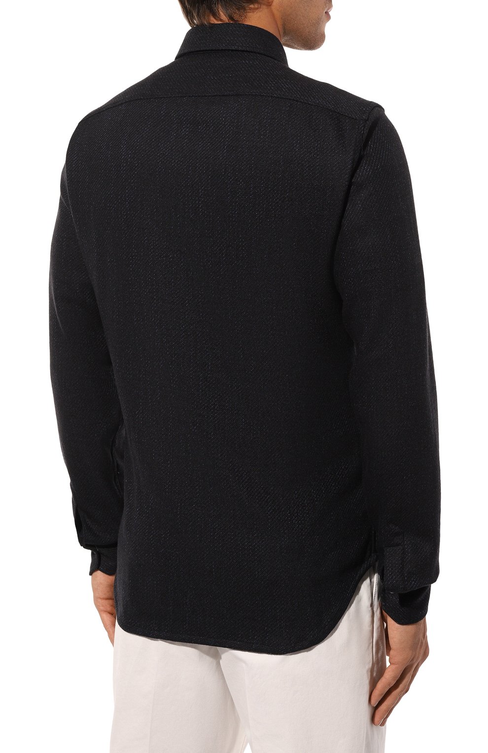 Рубашка из шерсти и шелка KITON, арт. UMCBUBAK0170E06, фото 4