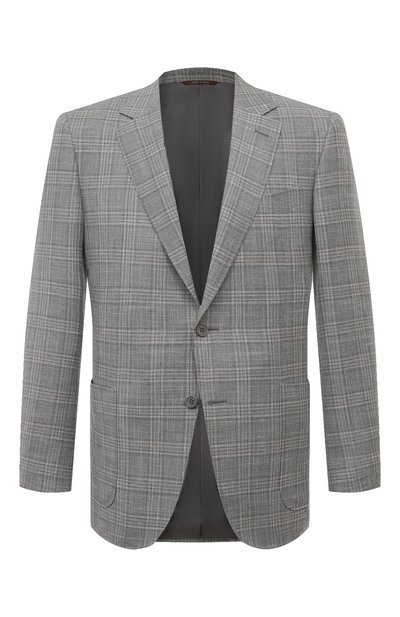 Мужской пиджак из шерсти и хлопка CANALI, арт. 11288/FC05154