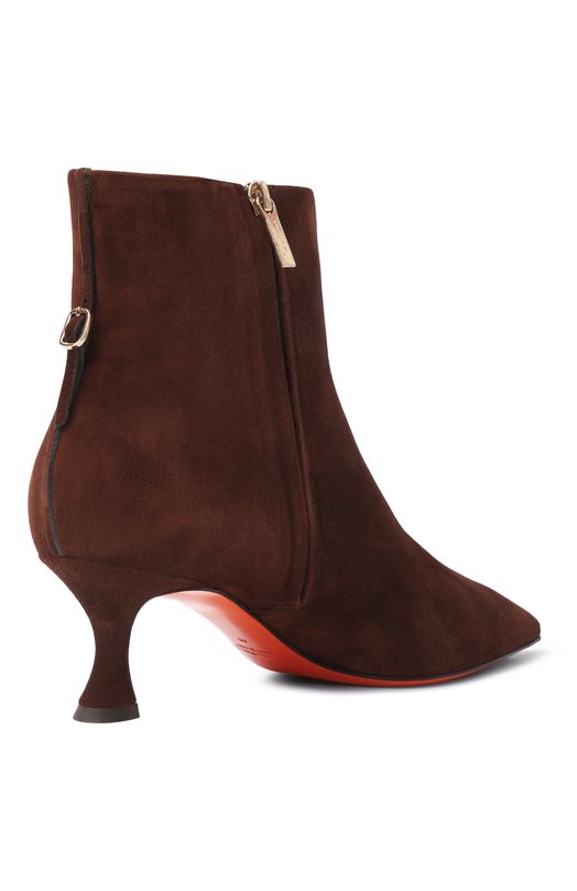 Замшевые ботильоны Santoni WTIG71908HI2NHZW Коричневый  WTIG71908HI2NHZW Фото 5