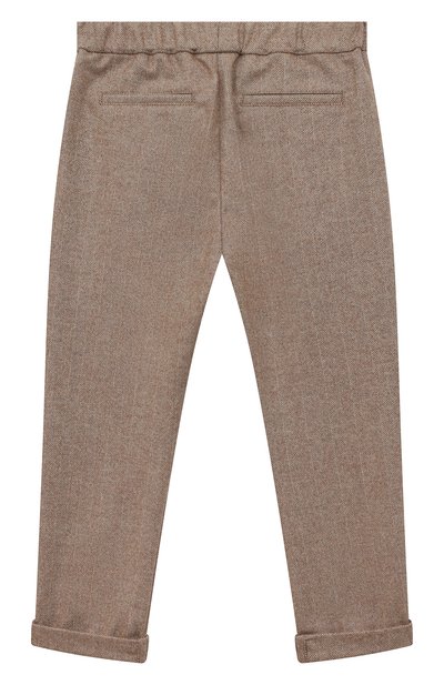 Шерстяные брюки BRUNELLO CUCINELLI коричневого цвета по цене 52800 руб., арт. BE258P113A, фото 2 Шерстяные брюки BRUNELLO CUCINELLI, арт. BE258P113A, фото 2