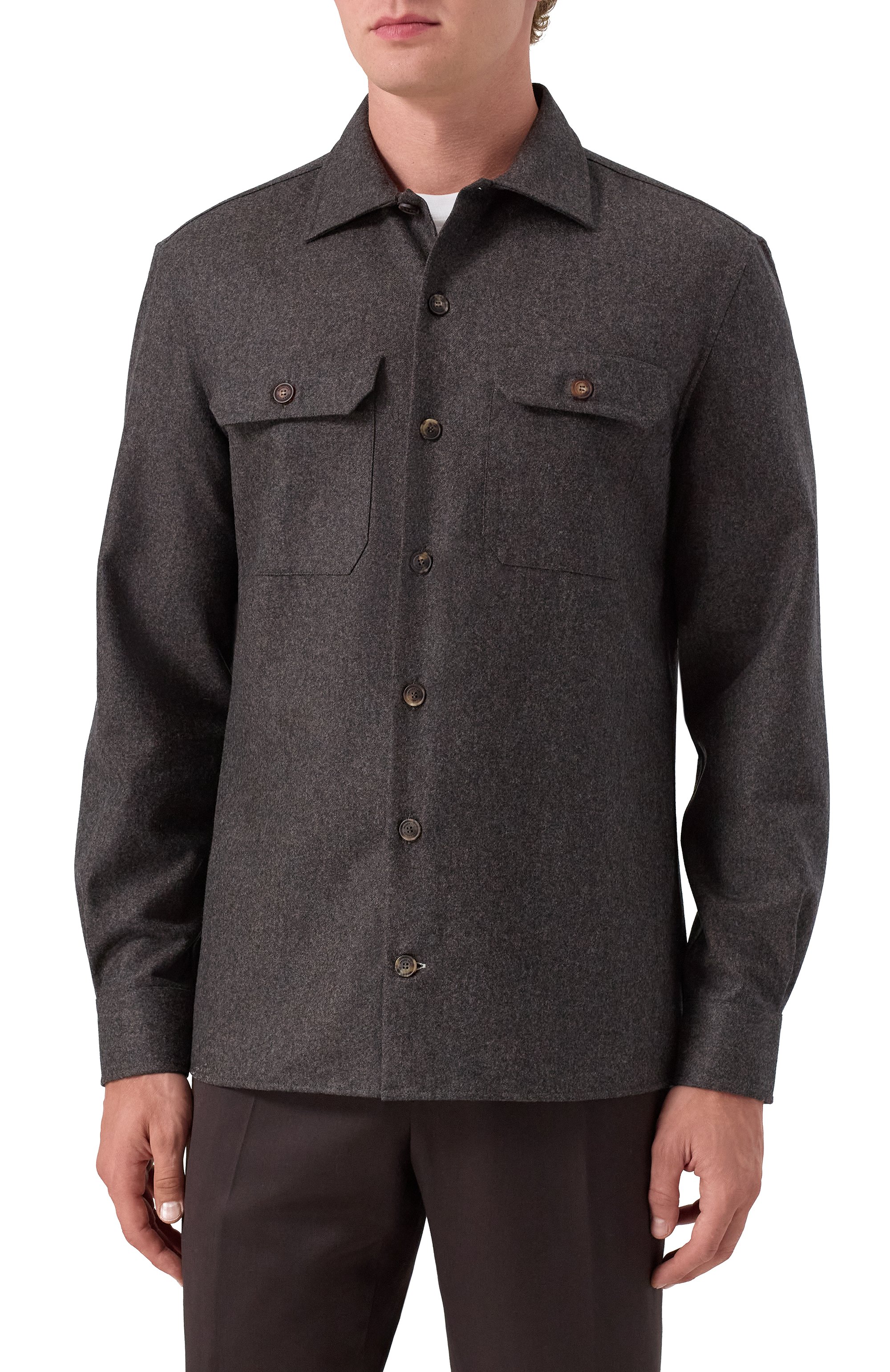 Шерстяная рубашка BRUNELLO CUCINELLI, арт. M038P0720, фото 3