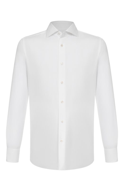 Хлопковая сорочка Zegna 9MS0BA/R904100A9 Белый 9MS0BA/R904100A9