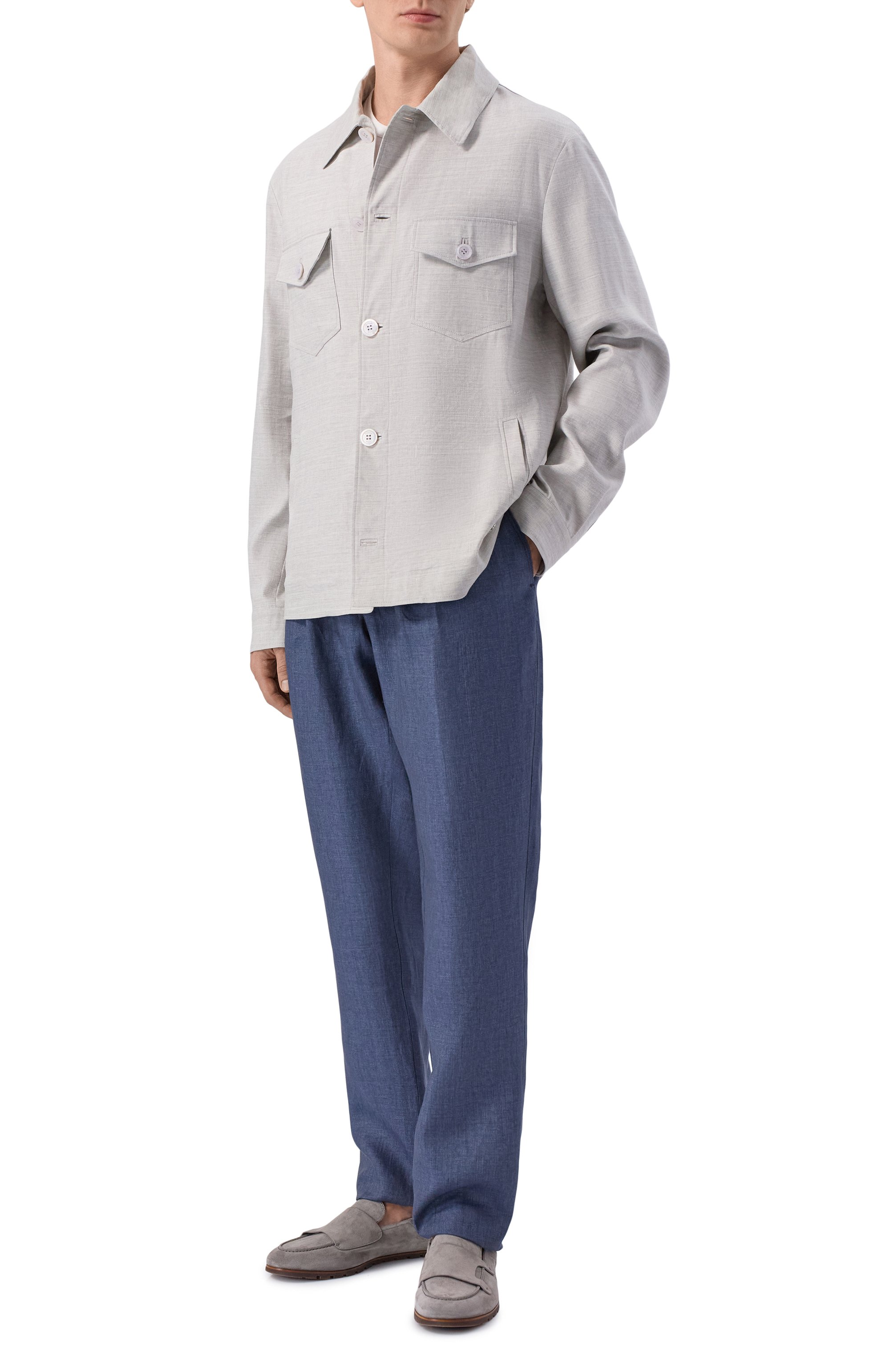 Замшевые лоферы BARRETT серого цвета по цене 57950 руб., арт. 241U069.9/LIGHT CASHEMERE, фото 2 Замшевые лоферы BARRETT, арт. 241U069.9/LIGHT CASHEMERE, фото 2