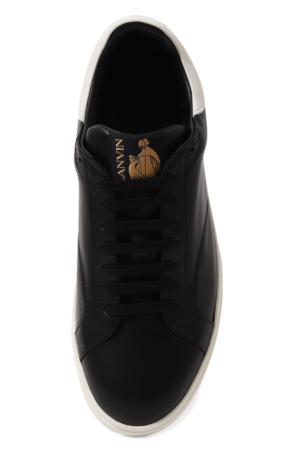 Кожаные кеды ddb0 LANVIN черного цвета по цене 49900 руб., арт. FM-SKDK0A-G0TE, фото 6 Кожаные кеды ddb0 LANVIN, арт. FM-SKDK0A-G0TE, фото 6