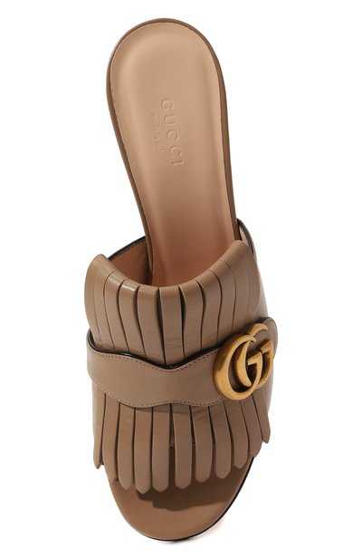 Кожаные мюли marmont GUCCI бежевого цвета по цене 90720 руб., арт. 453495 C9D00, фото 4 Кожаные мюли marmont GUCCI, арт. 453495 C9D00, фото 4