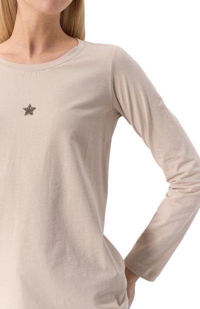 Хлопковый лонгслив LORENA ANTONIAZZI, арт. TS10/9999, фото 5