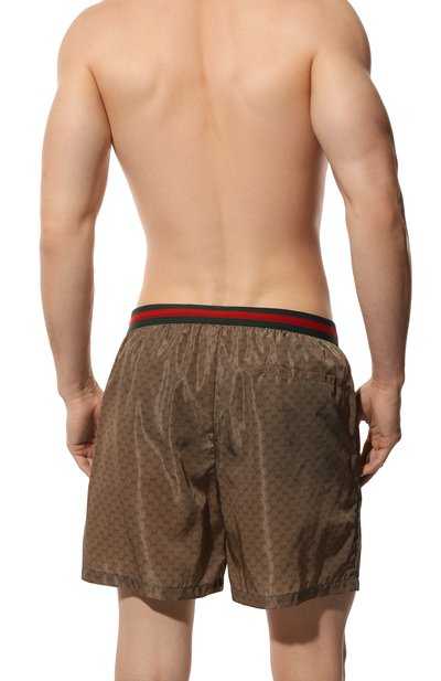 Плавки-шорты GUCCI коричневого цвета по цене 75150 руб., арт. 699086/XHAFY, фото 3 Плавки-шорты GUCCI, арт. 699086/XHAFY, фото 3