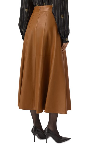 Кожаная юбка SAINT LAURENT, арт. 815238/Y50A2, фото 4