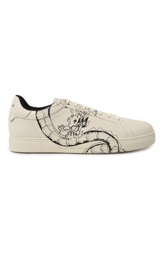 Мужские кожаные кеды lunar new year EMPORIO ARMANI белого цвета, арт. EM000018/AF10032 | Фото 7 (Материал сплава: Проставлено; Стили: Классический; Материал утеплителя: Без утеплителя; Материал внутренний: Текстиль; Подошва: Массивная; Драгоценные камни: Проставлено)