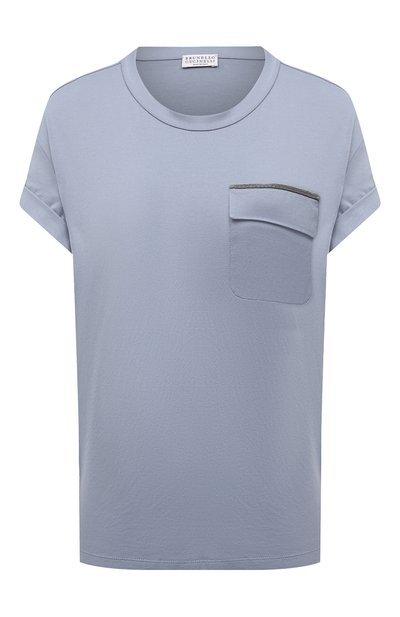 Женская хлопковая футболка BRUNELLO CUCINELLI, арт. MPA45BM500