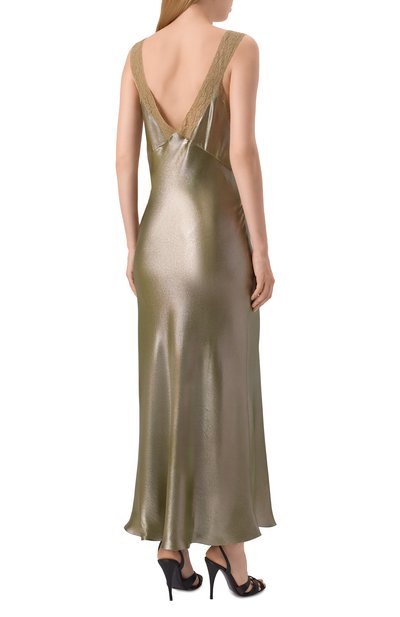 Шелковое платье SAINT LAURENT, арт. 795661/Y3G88, фото 3