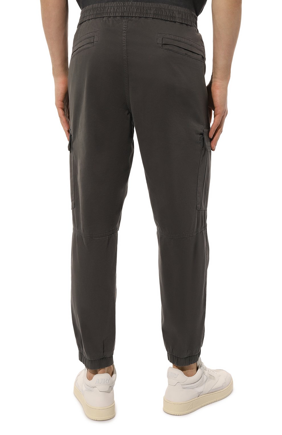 Хлопковые джоггеры BOSS ORANGE темно-серого цвета по цене 12400 руб., арт. 50484948, фото 4 Хлопковые джоггеры BOSS ORANGE, арт. 50484948, фото 4