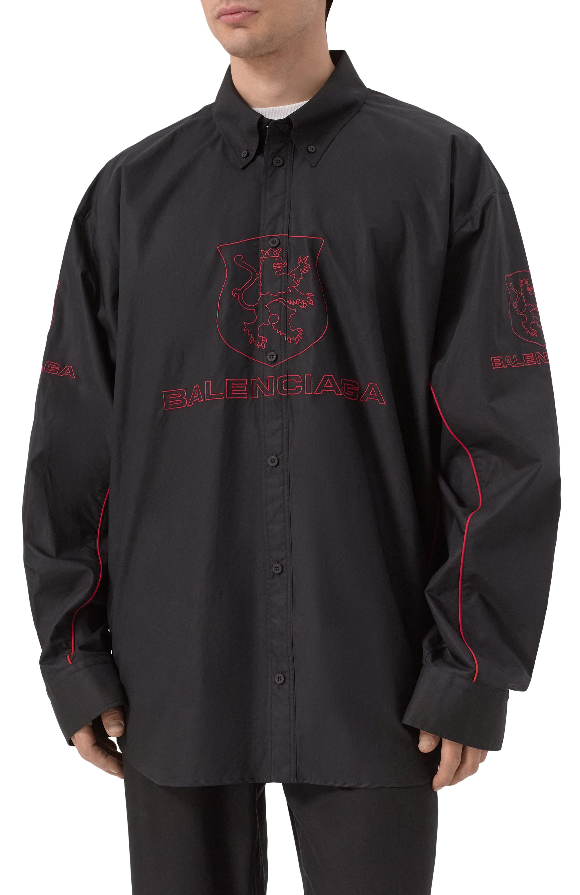 Хлопковая рубашка BALENCIAGA, арт. 814601/TNM60, фото 3