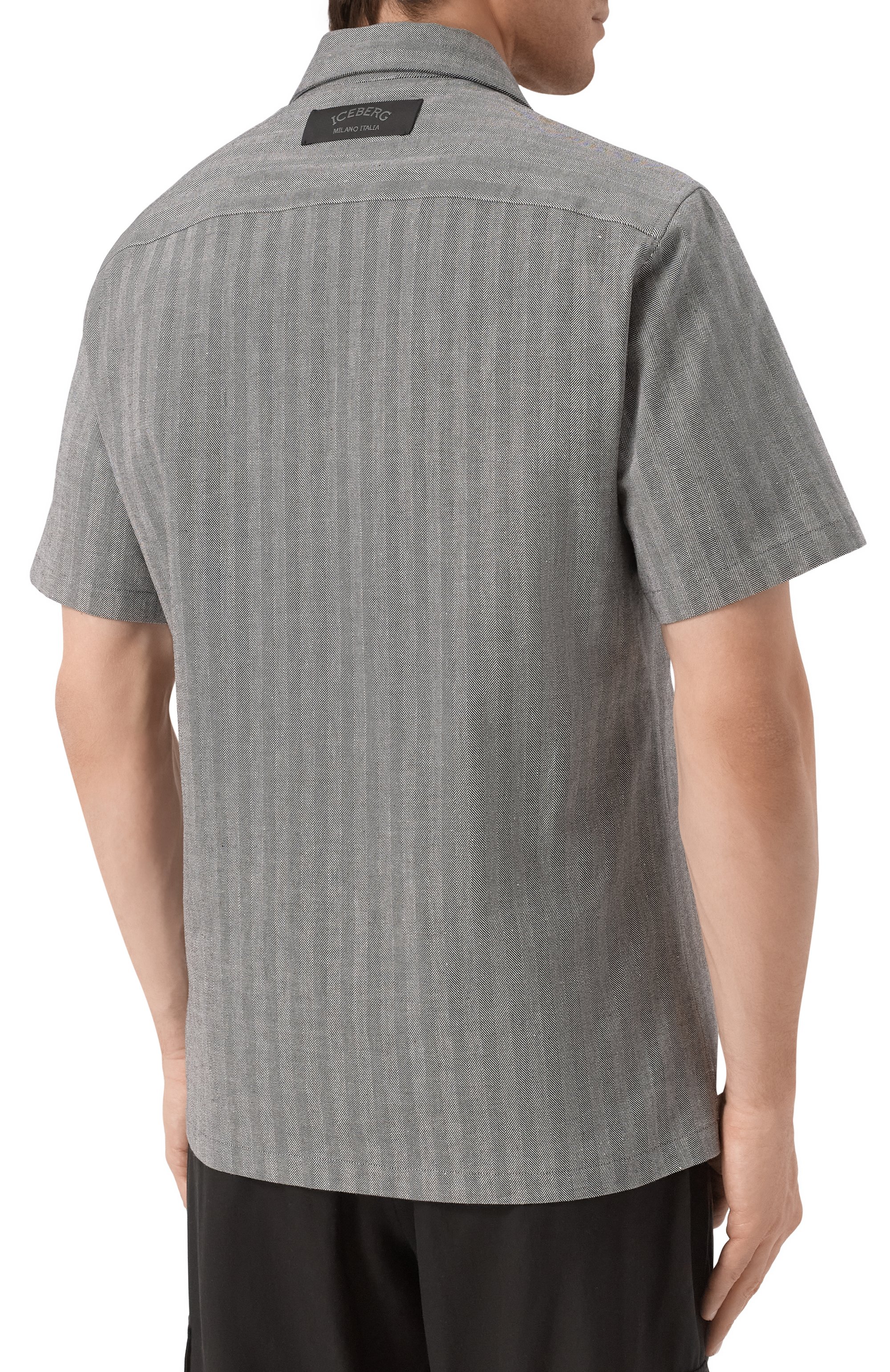 Рубашка из хлопка и льна ICEBERG, арт. G080/0140, фото 4