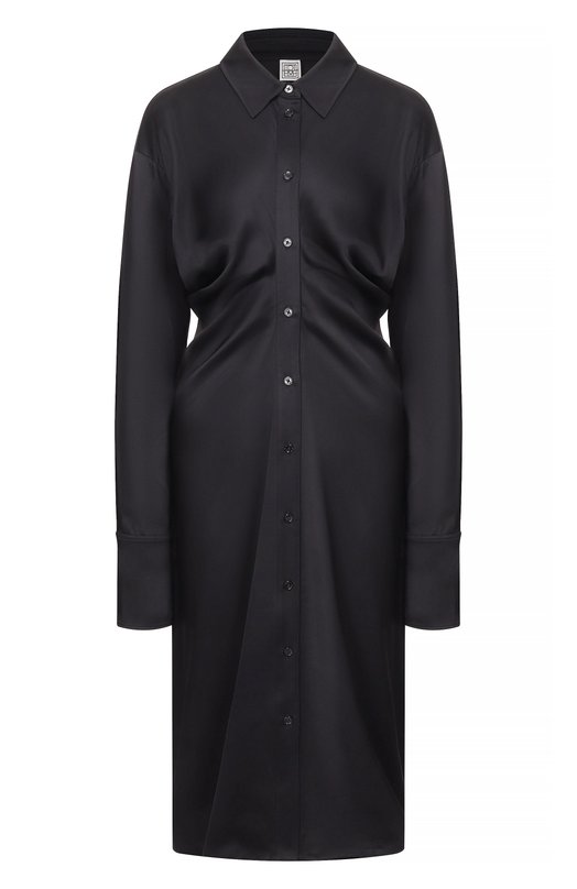 Атласное платье TOTEME 254-WRD0256-FB0020 Чёрный 254-WRD0256-FB0020