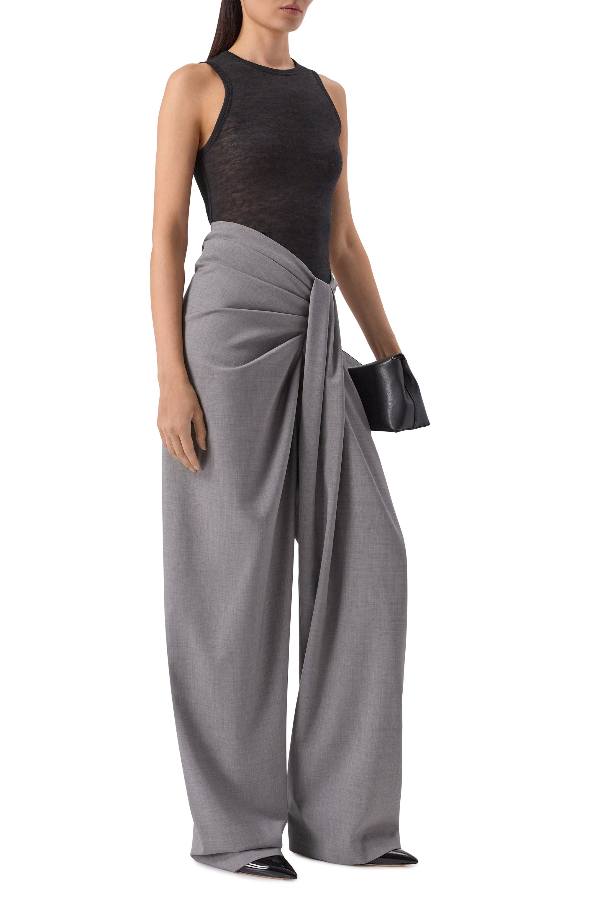 Шерстяные брюки GIUSEPPE DI MORABITO серого цвета по цене 84950 руб., арт. 06PSPA153 16327, фото 2 Шерстяные брюки GIUSEPPE DI MORABITO, арт. 06PSPA153 16327, фото 2