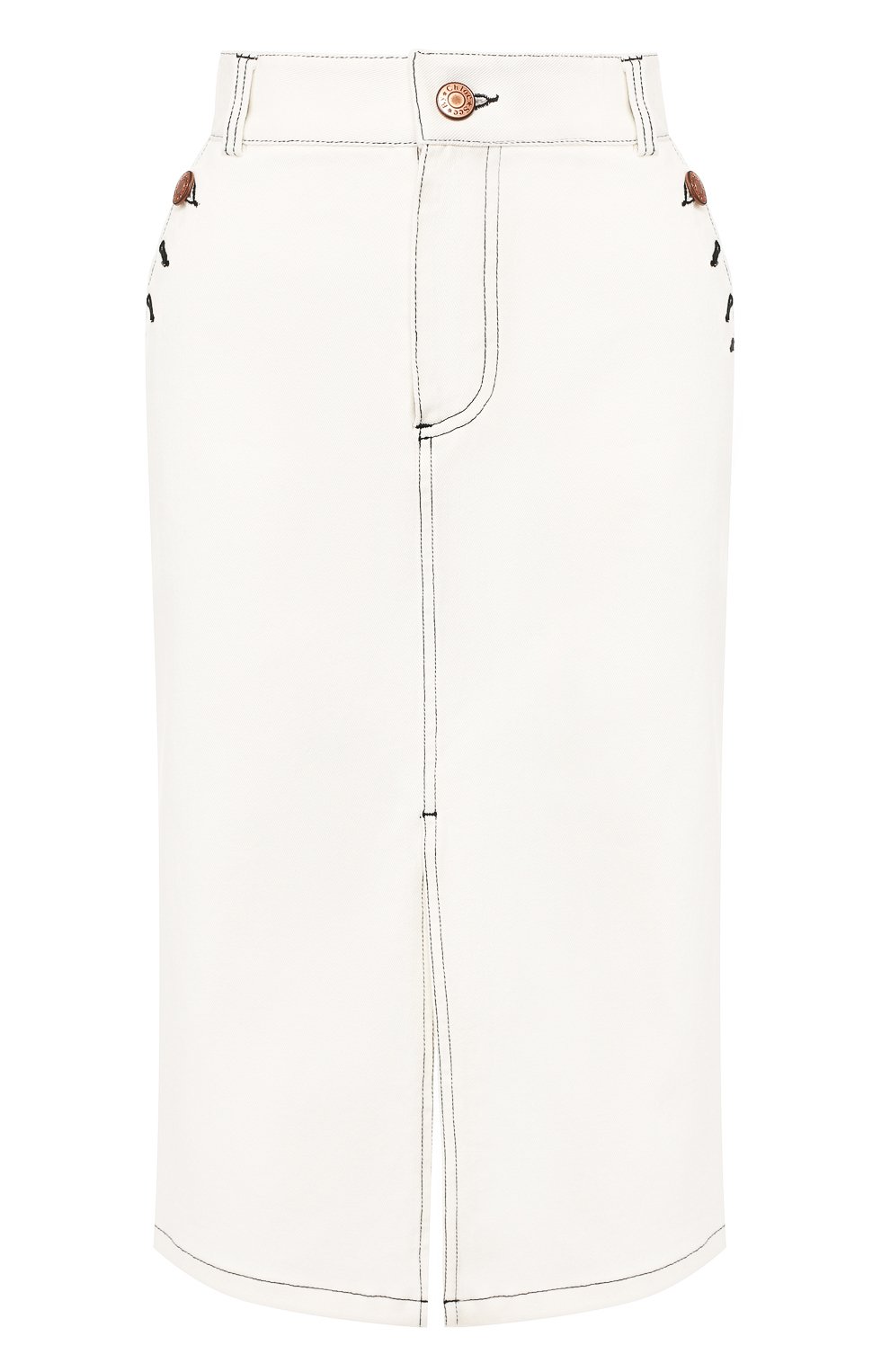 Джинсовая юбка SEE BY CHLOÉ белого цвета по цене 34300 руб., арт. CHS19ADJ02161, фото 1 Джинсовая юбка SEE BY CHLOÉ, арт. CHS19ADJ02161, фото 1