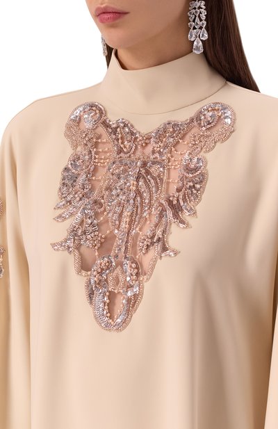 Блузка с отделкой пайетками ZUHAIR MURAD, арт. RBL25034/CRCA010, фото 5