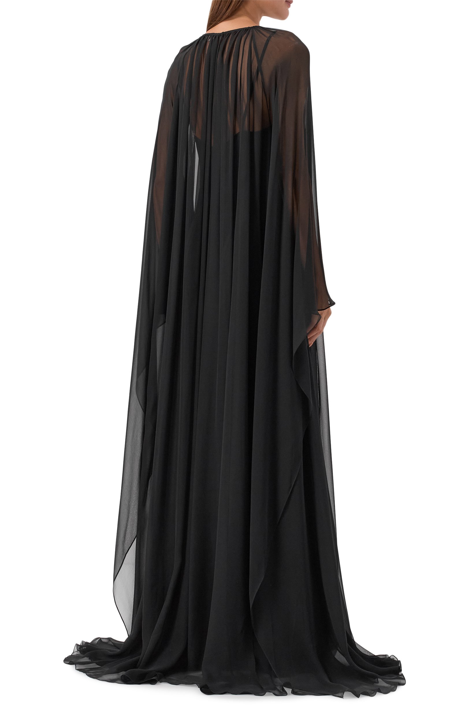 Шелковое платье ZUHAIR MURAD черного цвета по цене 440500 руб., арт. PKA26015/CHSI028, фото 3 Шелковое платье ZUHAIR MURAD, арт. PKA26015/CHSI028, фото 3