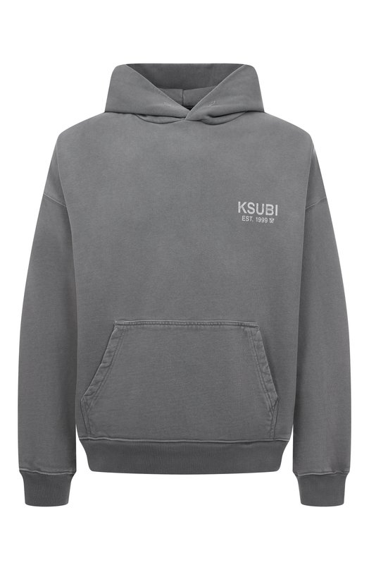 Хлопковое худи Ksubi MFA25FL003 Серый MFA25FL003