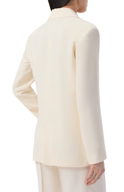 Жакет из вискозы и льна ANTONELLI FIRENZE кремового цвета по цене 106500 руб., арт. M3128Q/935, фото 4 Жакет из вискозы и льна ANTONELLI FIRENZE, арт. M3128Q/935, фото 4