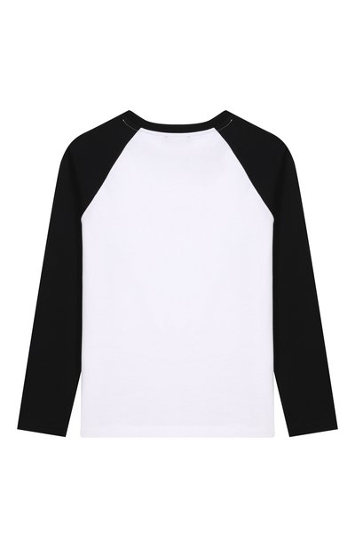 Хлопковый лонгслив BALMAIN черно-белого цвета по цене 19050 руб., арт. BY8P30, фото 2 Хлопковый лонгслив BALMAIN, арт. BY8P30, фото 2