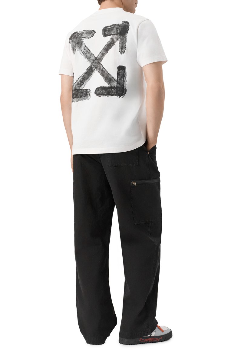 Хлопковая футболка OFF-WHITE, арт. 0MAA027S25JER00B, фото 1