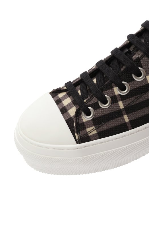 Текстильные кеды Burberry 8107495 Серый  8107495 Фото 7
