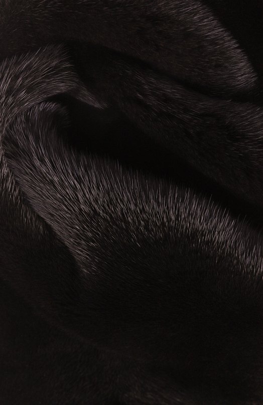 Меховой шарф из норки MVST MSC-01 MINK BLACK Чёрный  MSC-01 MINK BLACK Фото 3