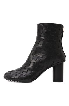 Женские кожаные ботильоны atomic BOTTEGA VENETA черного цвета, арт. 811087 V2ED0 | Фото 4 (Драгоценные камни: Проставлено; Каблук высота: Высокий; Материал внешний: Натуральная кожа; Подошва: Плоская; Материал сплава: Проставлено; Материал утеплителя: Без утеплителя; Каблук тип: Устойчивый)