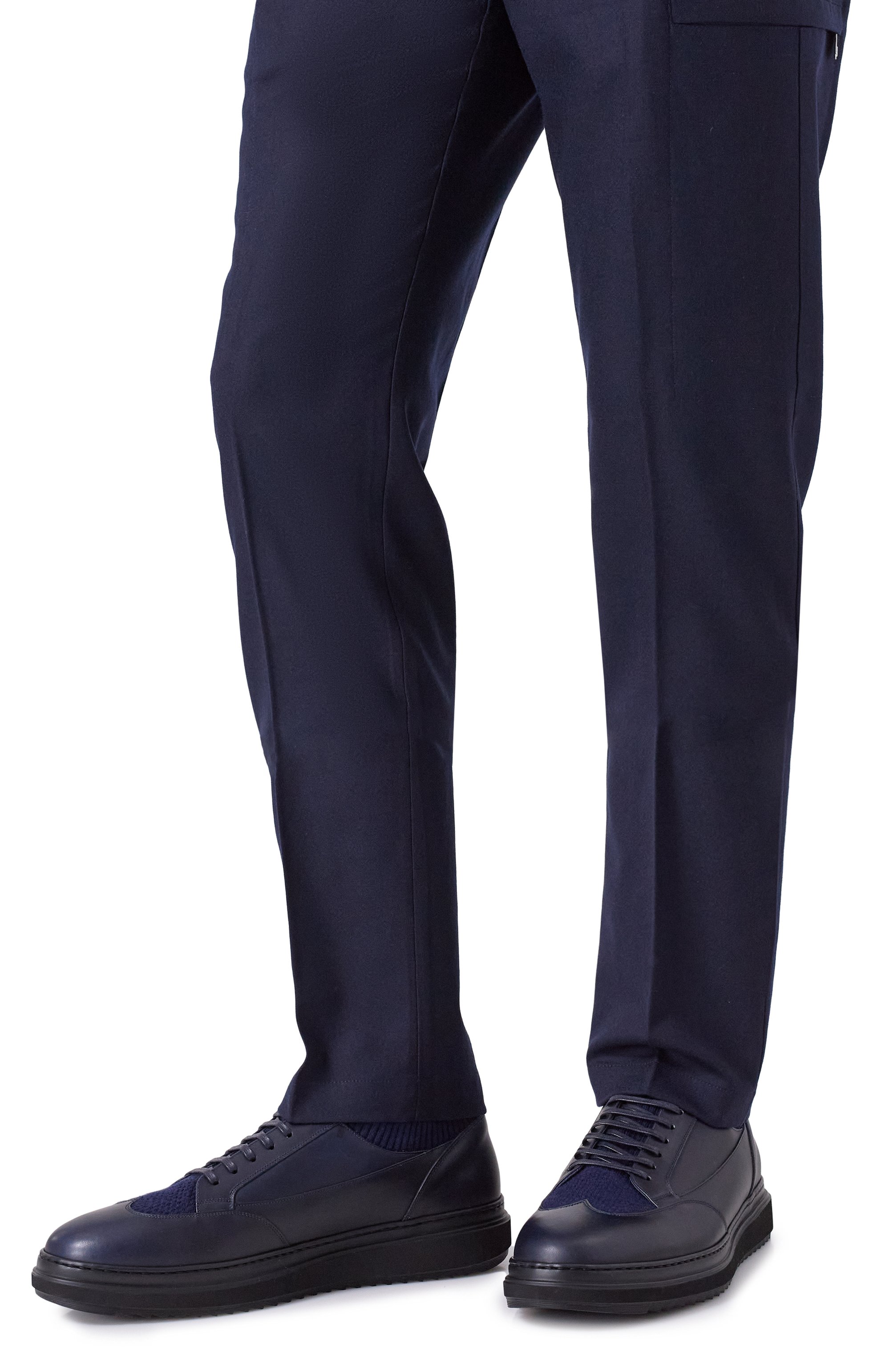 Кожаные кеды W.GIBBS темно-синего цвета по цене 55650 руб., арт. 0325012/VIT. DEC0, фото 3 Кожаные кеды W.GIBBS, арт. 0325012/VIT. DEC0, фото 3