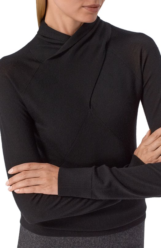 Шерстяная водолазка TOTEME 261-WRT0577-YA0226 Чёрный  261-WRT0577-YA0226 Фото 5