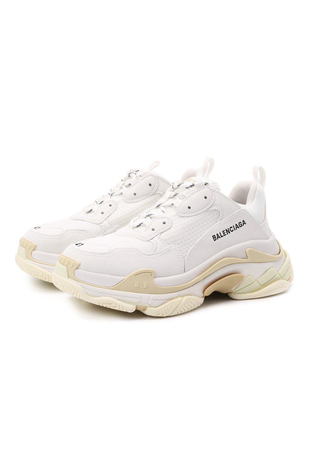 All white balenciaga triple s best sale