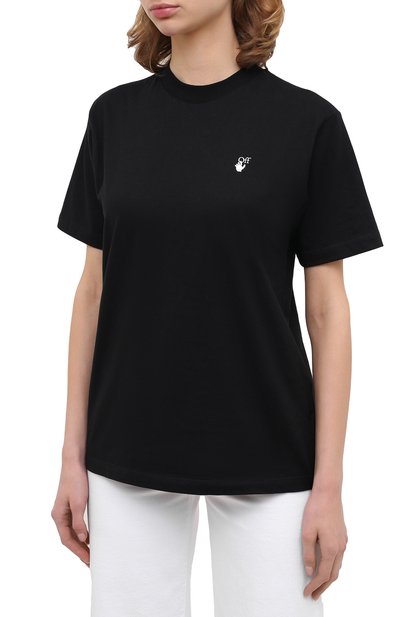 Хлопковая футболка OFF-WHITE, арт. 0WAA049E20JER0091055, фото 3