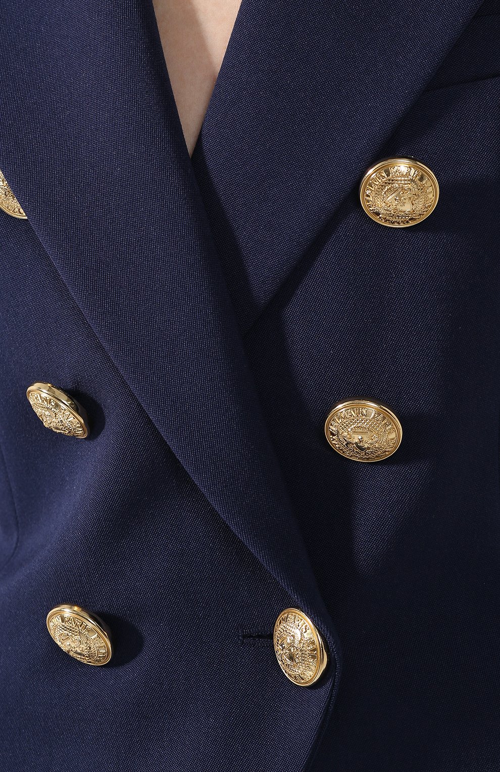 Шерстяной жакет BALMAIN синего цвета по цене 191000 руб., арт. 147130/167L, фото 5 Шерстяной жакет BALMAIN, арт. 147130/167L, фото 5