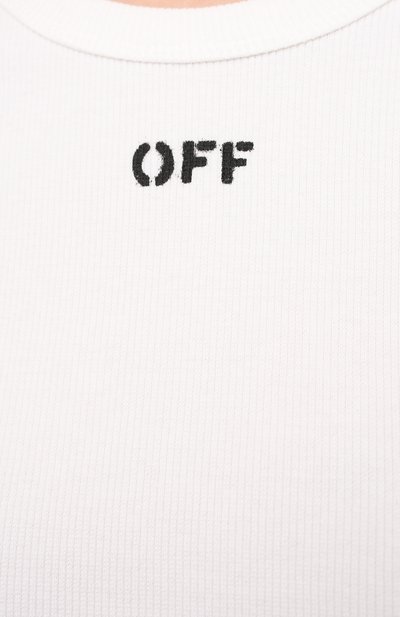 Хлопковая футболка OFF-WHITE белого цвета по цене 43950 руб., арт. 0WAA065E20JER0010110, фото 5 Хлопковая футболка OFF-WHITE, арт. 0WAA065E20JER0010110, фото 5