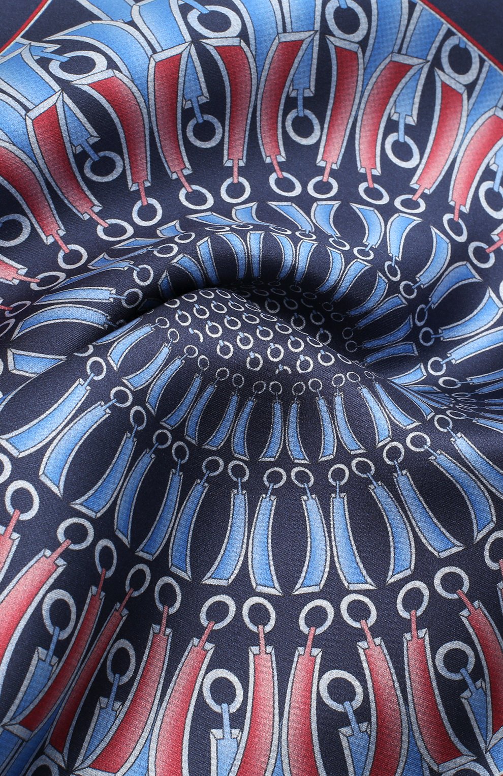 Шелковый платок ZILLI синего цвета по цене 8995 руб., арт. 51206/HANDKERCHIEF, фото 2 Шелковый платок ZILLI, арт. 51206/HANDKERCHIEF, фото 2