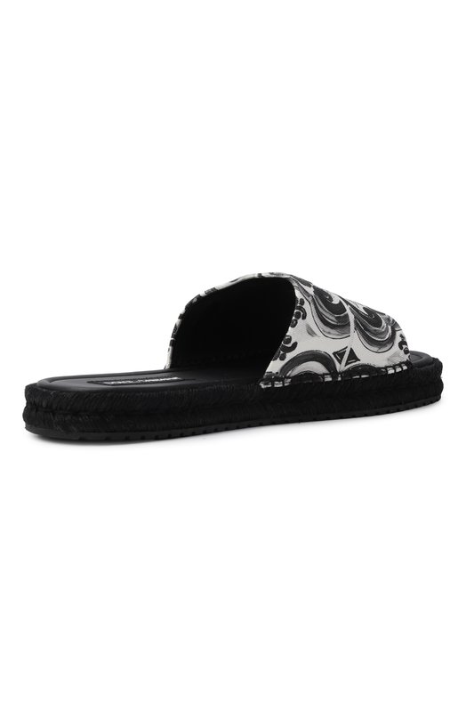 Комбинированные шлепанцы Dolce & Gabbana A80544/AJ235 Чёрно-белый  A80544/AJ235 Фото 5