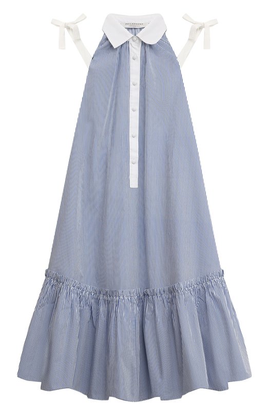 

Хлопковое платье Philosophy di Lorenzo Serafini Kids, Синий